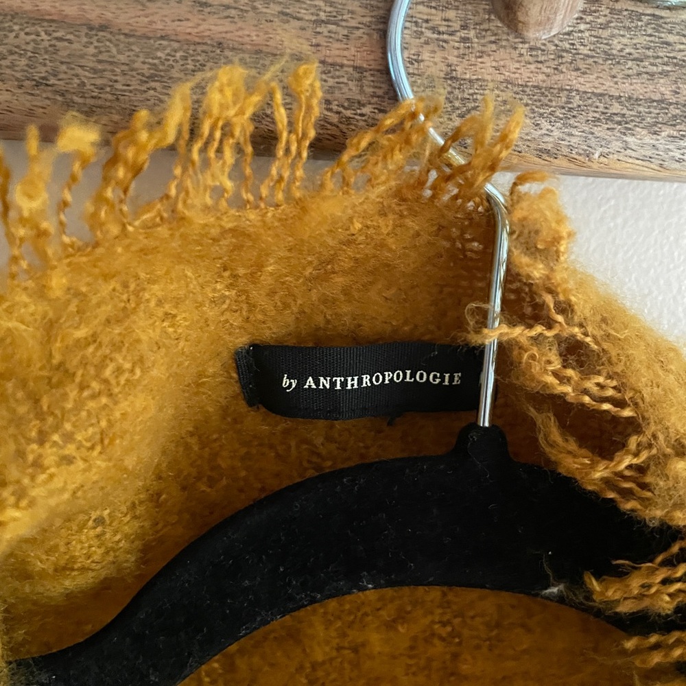 Anthropologie Golden Yellow Shawl Scarf - Picture 4 of 4